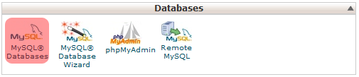 alt cPanel Database Icon Location